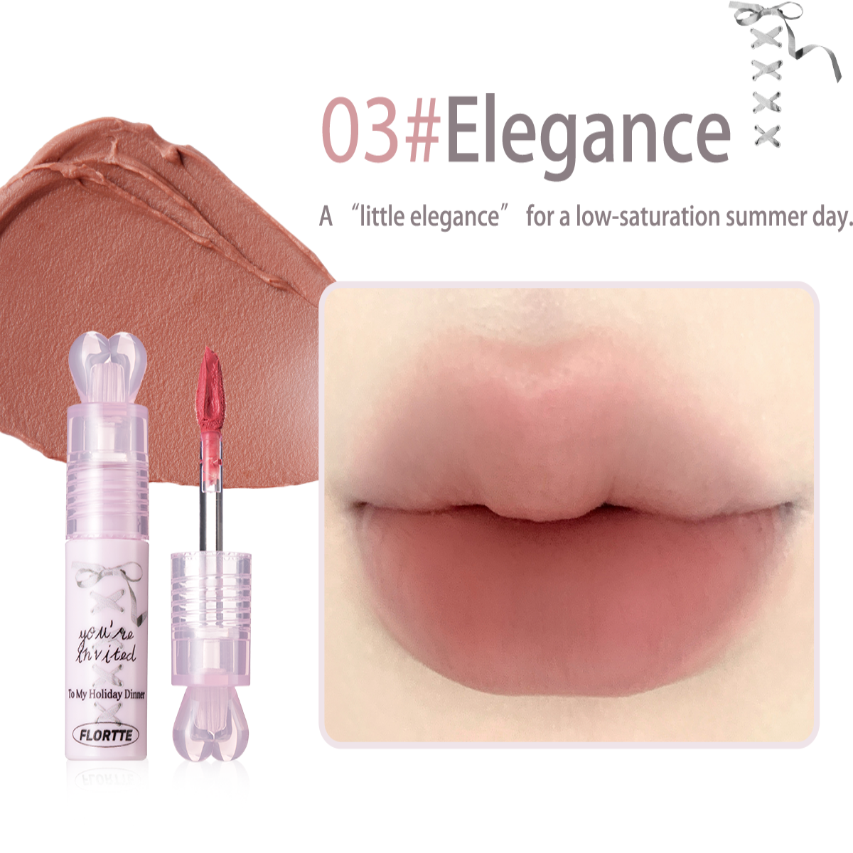 Collection of Small Bowknot Series Film-Forming Lip Cream Gift Set in a gallery layout
